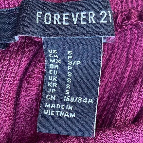 Forever 21 Women's Cranberry Halter Open Back Empire Waist Maxi Dress Small VGUC - Picture 4 of 4